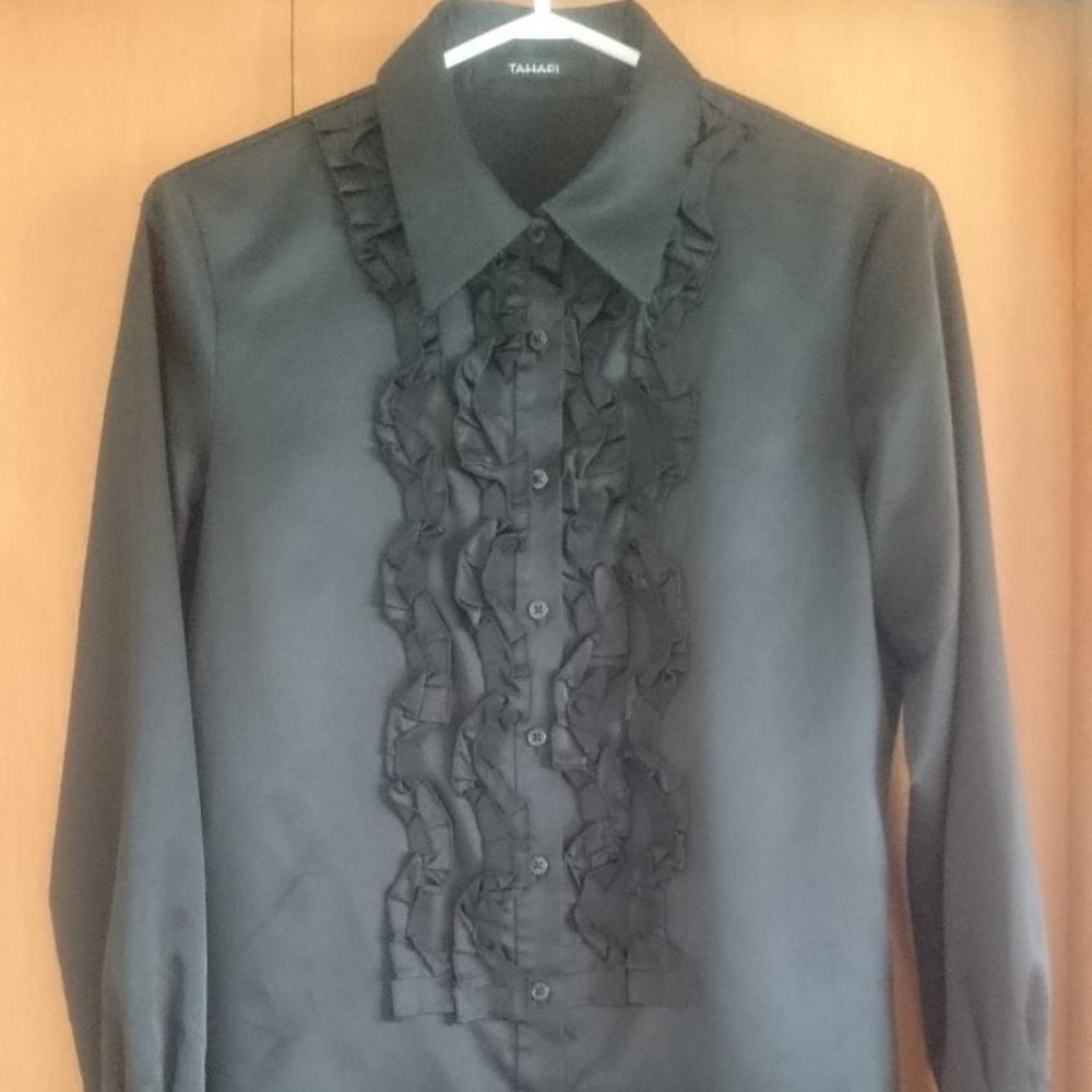 BLACK TAHARI LONG SHIRT